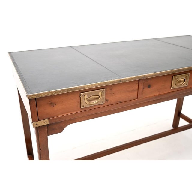Black Vintage Military Campaign Desk in Yew Wood, 1950s For Sale - Image 8 of 11