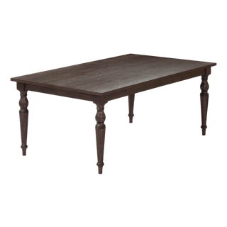 Mila Dark Brown Extendable Rectangular Dining Table For Sale