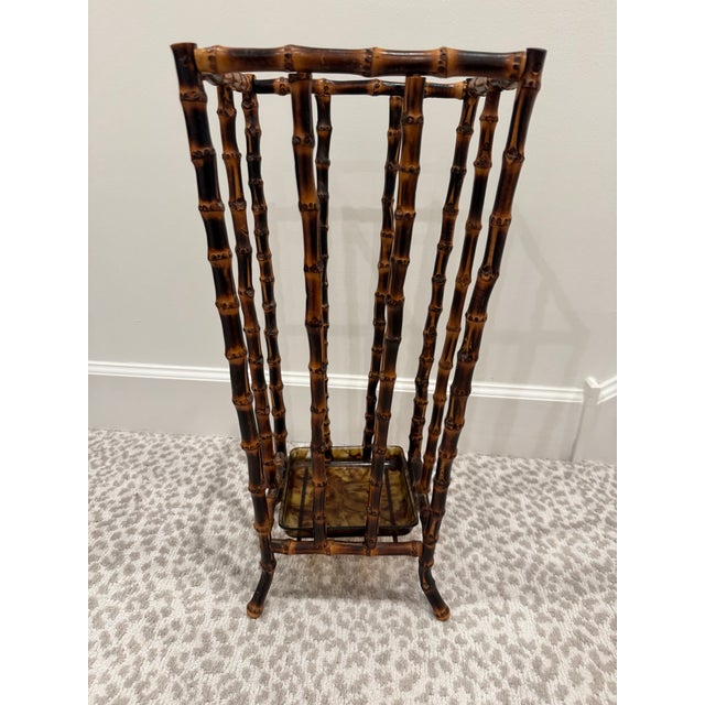 Classic Real Bamboo Umbrella Stand, English For Sale - Image 4 of 9
