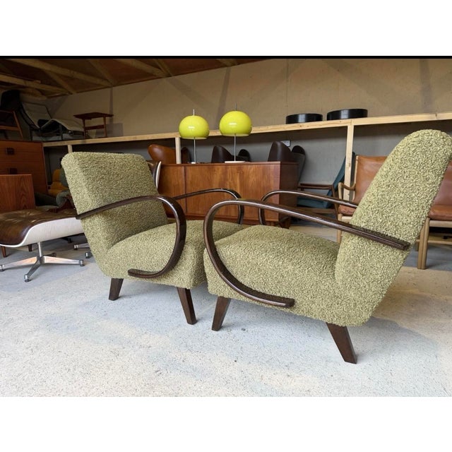 Art Deco Lounge Chairs by Jindrich Halabala, Set of 2 For Sale - Image 5 of 18