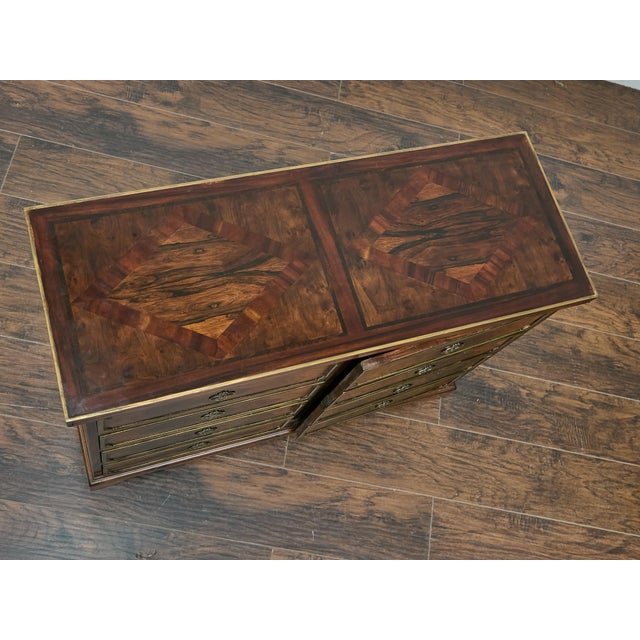 Mid 19th Century 19th Century English Rosewood Campaign-Style Desk With Leather Writing Surface For Sale - Image 5 of 14