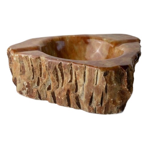 Large Handcrafted Alabaster Ashtray, Italy, 1960s For Sale