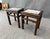 Mid-Century Modern Late 20th Century Pair of Marble Top Tables/Stools For Sale - Image 3 of 9