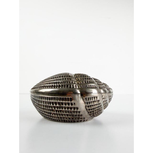 Vintage Triton Trumpet Shell Shaped Silver-Plated Metal Trinket Case Box, 1970s For Sale - Image 14 of 18