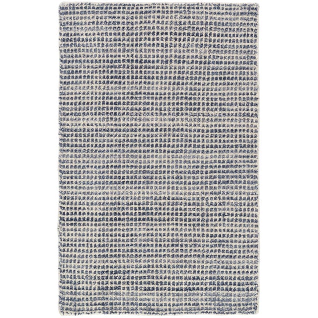 Dash & Albert by Annie Selke Homer Blue Loom Knotted Wool/Viscose Rug, 7' 6" x 9' 6" For Sale In Boston - Image 6 of 6