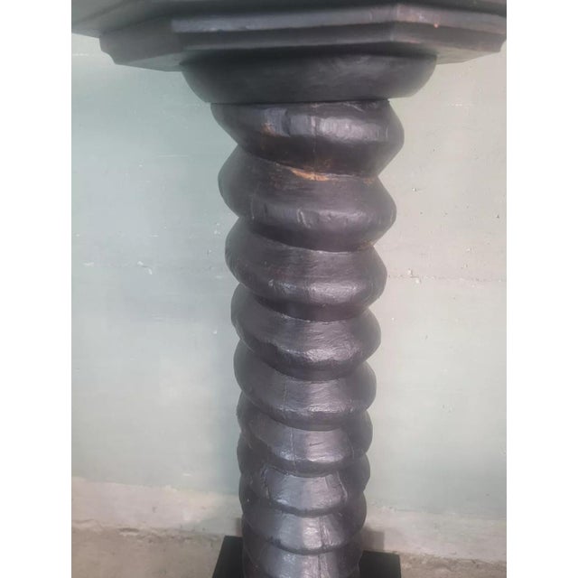 Black Lacquered Vase Column For Sale - Image 8 of 15