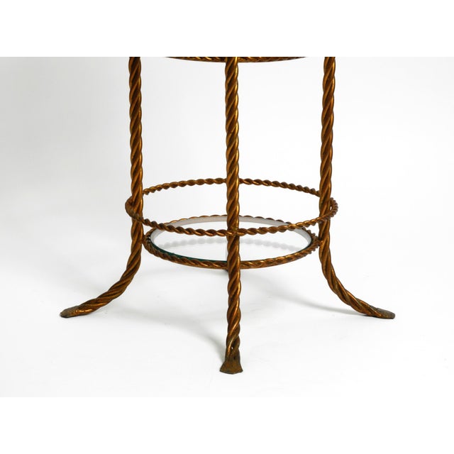 Large Italian Regency Side Table in Gold Plated Metal by Li Puma Firenze, 1960s For Sale - Image 12 of 18