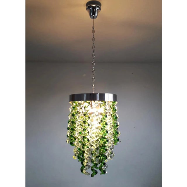 Transparent Mid 20th Century Pendant by Mazzega For Sale - Image 8 of 11