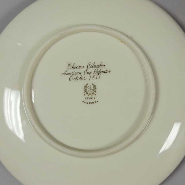 Mid-Century Modern MCM Lenox Porcelain Ashtray With Yacht Schooner For Sale - Image 3 of 3