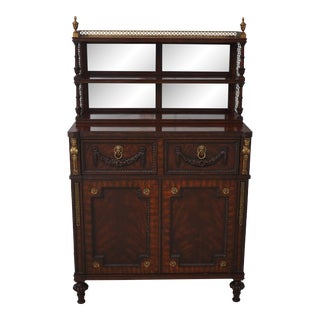 Maitland Smith French Empire Ormolu Mounted Bar Cabinet For Sale