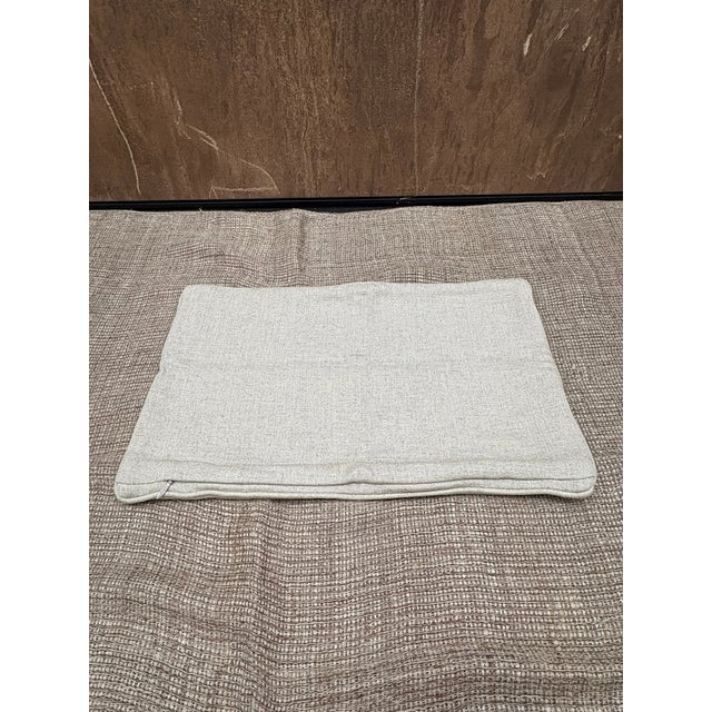 Restoration Hardware Rh Restoration Hardware Custom Italian Pietro Solid Piped Lumbar Pillow Cover For Sale - Image 4 of 17