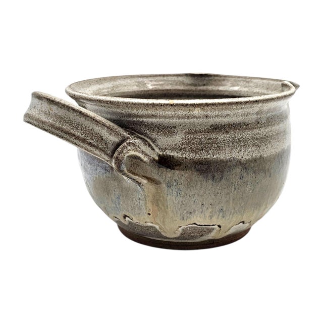 Contemporary California Studio Pottery Batter Bowl With Pour Spout — Signed “Margie,” 1980 7.5" For Sale - Image 3 of 14