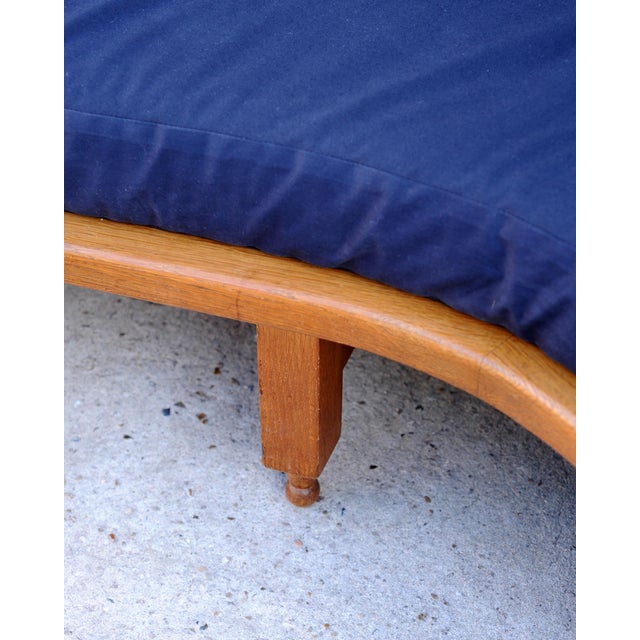 Wood Sofa attributed to Guillerme Et Chambron for Votre Maison, 1960 For Sale - Image 7 of 10
