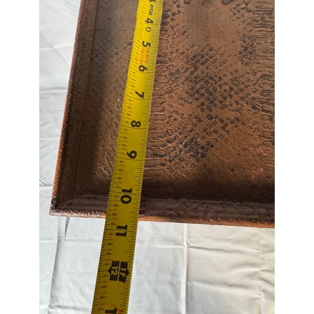 1970s Snakeskin Two-Tier Side Table, Attributed to Karl Springer For Sale - Image 10 of 10
