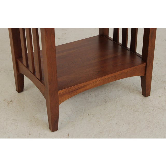 Brown Ethan Allen Cherry Mission Style End Table For Sale - Image 8 of 15
