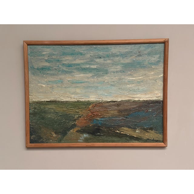 Swedish School, Scanian Plains, 1960s, Oil on Panel, Framed For Sale - Image 9 of 18