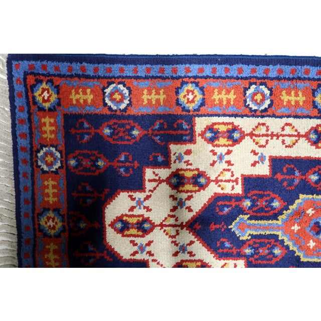 1950s, Vintage French Savonnerie Rug 3.1' X 5.8' For Sale - Image 12 of 13
