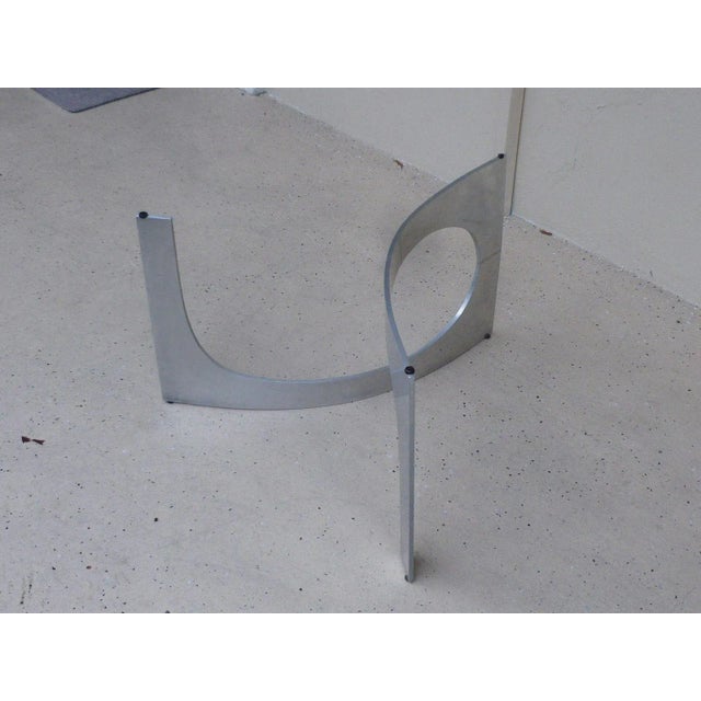 Silver Mid Century Modern Aluminum Sculptural Table by Knut Hesterberg by Bacher Tische For Sale - Image 8 of 11