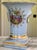 Mid-Century French Blue With Gold Gilt Fragonard Motif Vase For Sale - Image 9 of 18