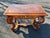 Impressive beautiful French style table/desk , the rectangular top decorated with flowering urn inlay ; on scrolled legs...