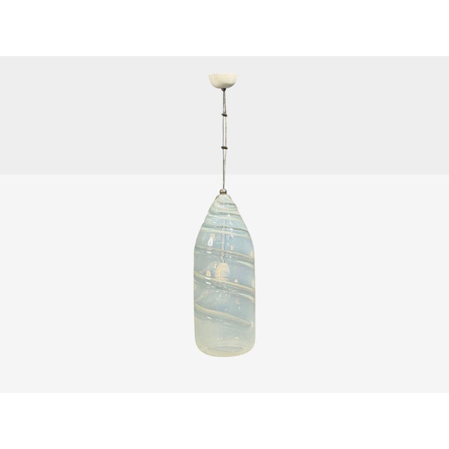 1960s 1960s Leucos, Italian Modern, Pendant Light, Handblown Glass, Metal, Italy For Sale - Image 5 of 10