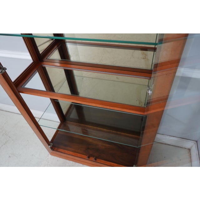 Stickley Cherry Tall Glass Door Curio Display Cabinet For Sale In Philadelphia - Image 6 of 16