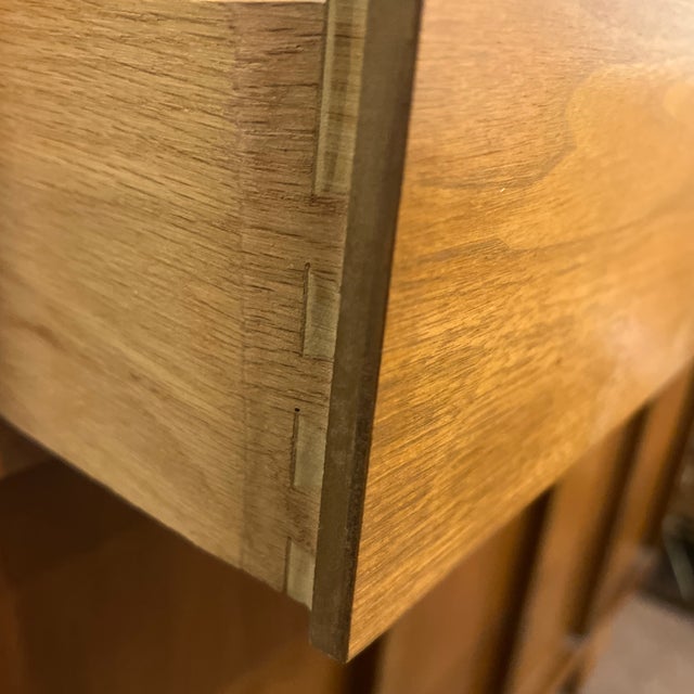 Wood Mid Century Modern MCM Basic Witz Walnut Highboy Dresser For Sale - Image 7 of 7