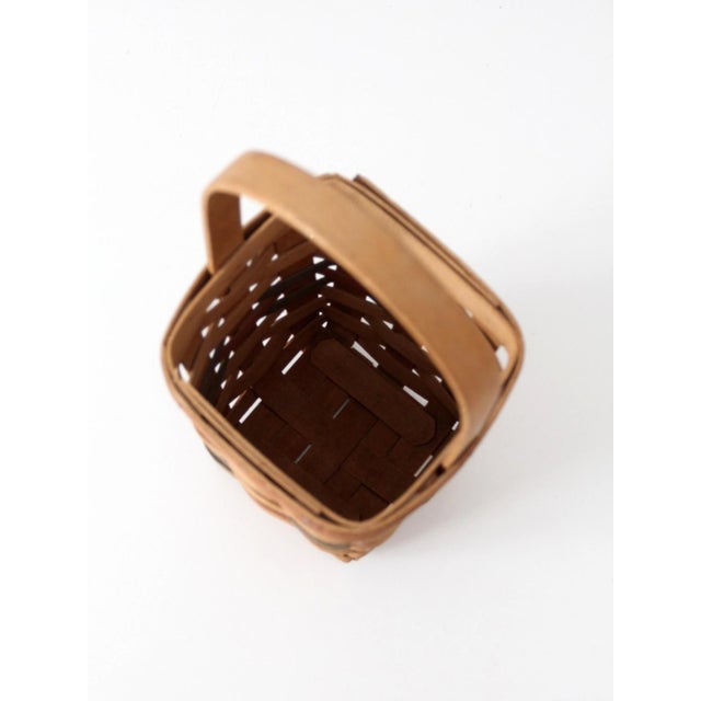 Brown Vintage 1992 Longaberger Berry Basket For Sale - Image 8 of 11