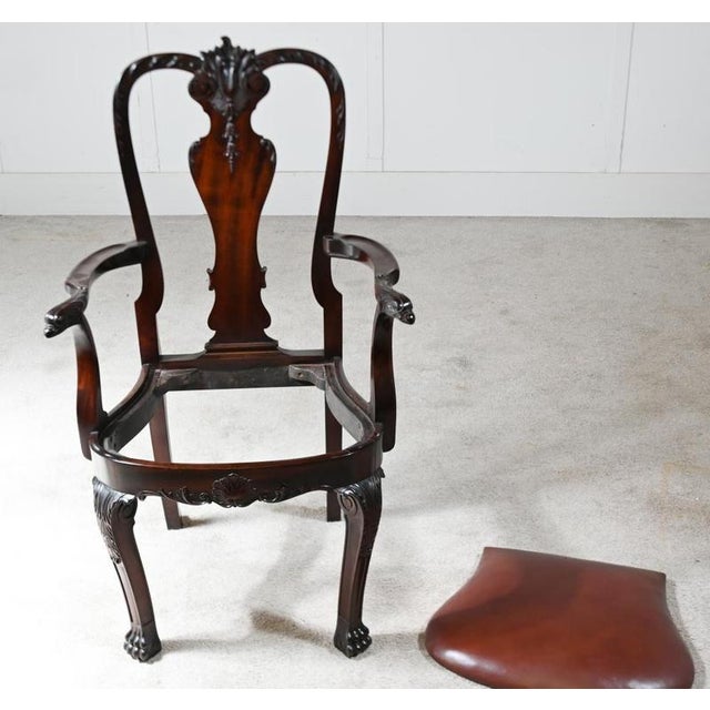 Brown Victorian Mahogany Dining Set from Gillows of Lancaster, 1890, Set of 9 For Sale - Image 8 of 13