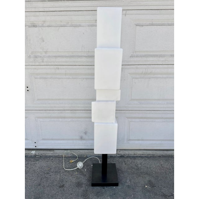 1980s Cubist Tower Floor Lamp For Sale - Image 5 of 8