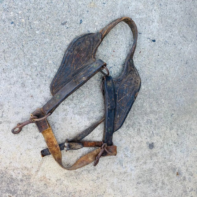 Vintage Mid 20th Century Decorative Leather Horse Saddle With Stand For Sale - Image 11 of 13