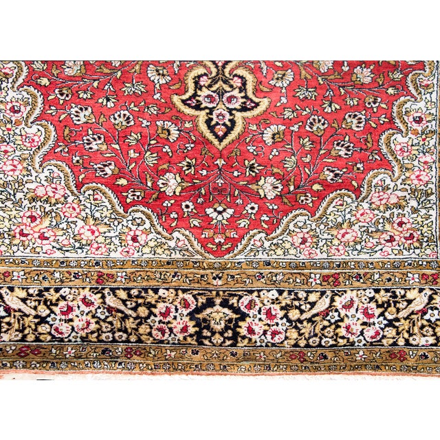 Late 20th Century Late 20th Century Persian Silk Qum Rug For Sale - Image 5 of 13