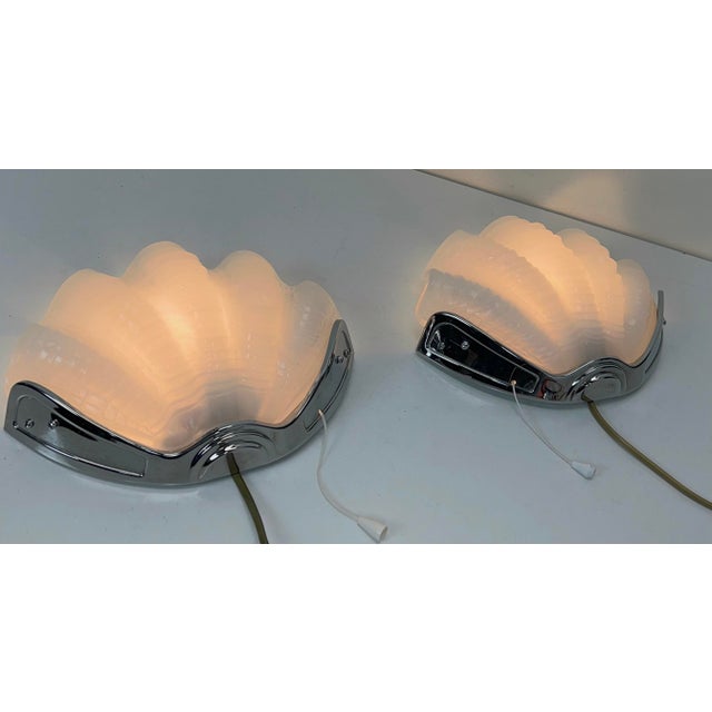 Art Deco Shell Wall Lights, 1920s, Set of 2 For Sale - Image 16 of 18