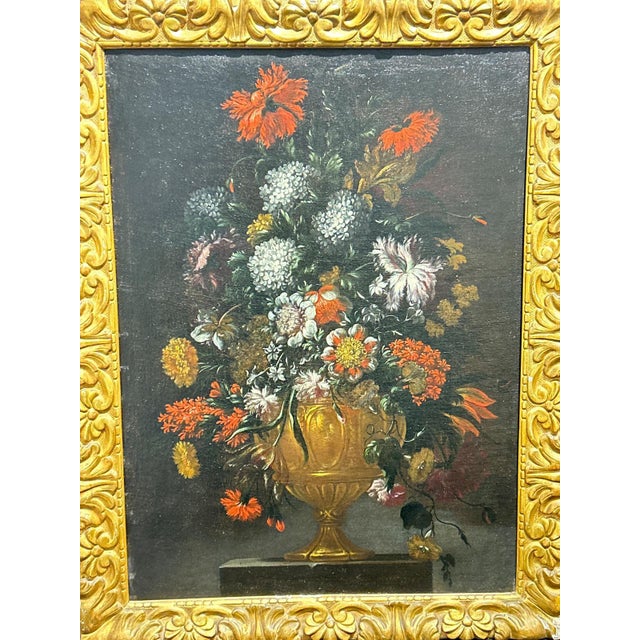 After Francesco Mantovano, Still Lifes, 1600s, Oil Painting on Canvas, Framed, Set of 2 For Sale - Image 9 of 11