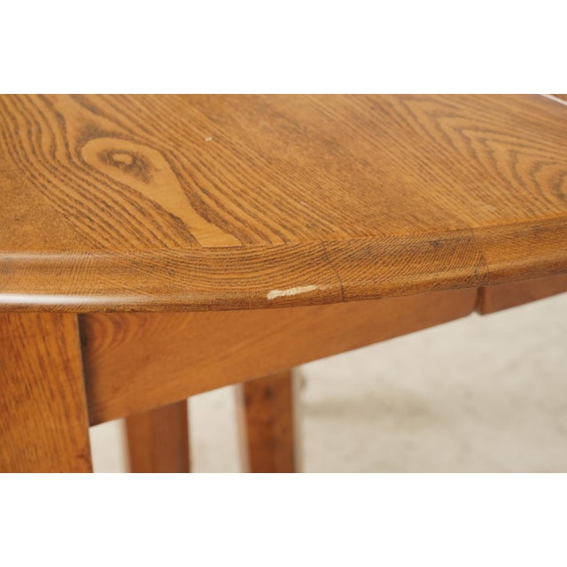 Vintage Traditional Style Expanding Oak Dining Table For Sale - Image 12 of 12
