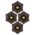Vintage German Gold Hex-Shaped Star Ceramic Wall Light, 1970 For Sale - Image 12 of 12