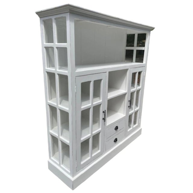 2020s Shabby Chic Farmhouse Cape Cod Bookcase For Sale - Image 5 of 5