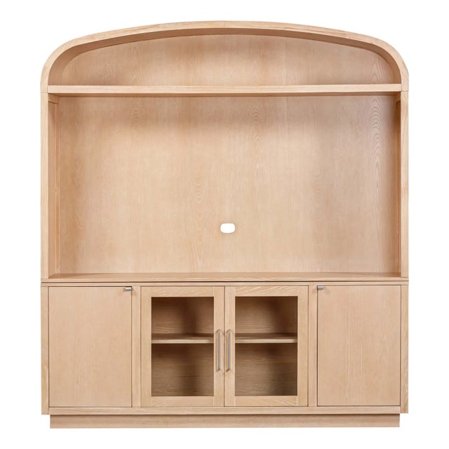 Marlow Natural Wood Entertainment Center For Sale - Image 9 of 9