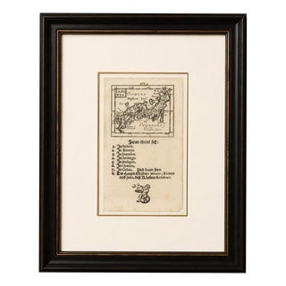 Mallet Miniature Map of Japan Iaponia with German Text, 1683 For Sale