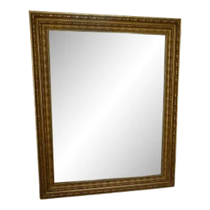 Vintage Ornate Gold Traditional Style Wood & Composite Rectangular Mirror