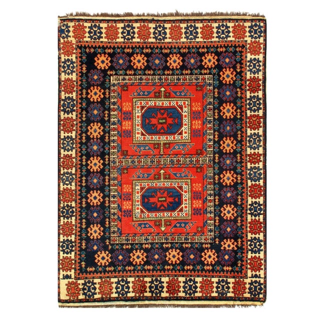 1920s 1920s Rust Color Hand Knotted Kazak For Sale - Image 5 of 5