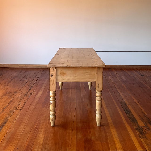 Farmhouse 19th Century Pine Farmhouse Serving Table For Sale - Image 3 of 16