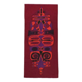 Mid-Century German Pop Art Screen-Printed Wall Hanging by Traute Sänger, 1970s For Sale