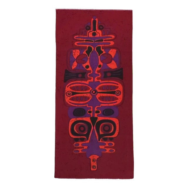 Mid-Century German Pop Art Screen-Printed Wall Hanging by Traute Sänger, 1970s For Sale
