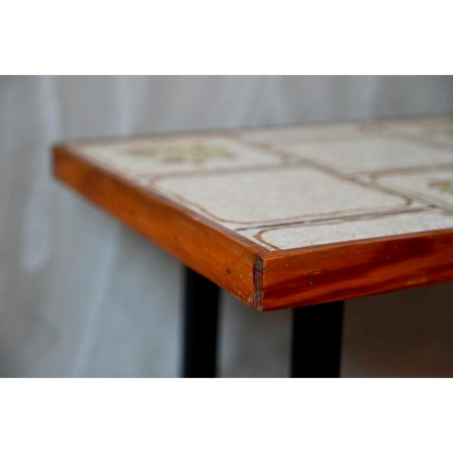 Small Ceramic Coffee Table with Flowers For Sale - Image 6 of 12