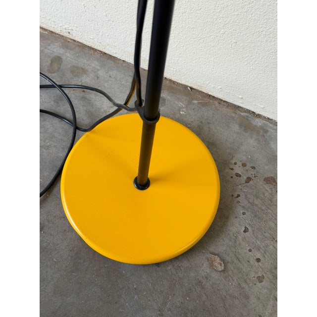 Metal Vintage Danish Yellow Floor Lamp Adjustable Shades Mid-Century Modern 1960s For Sale - Image 7 of 10