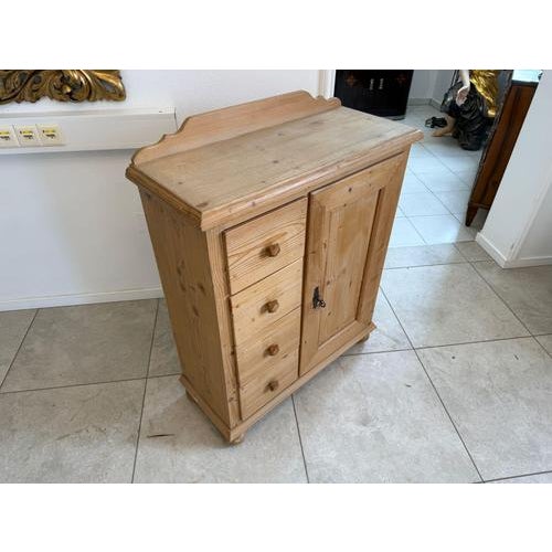 Alpine Biedermeier Style Rustic Bread Cupboard For Sale - Image 7 of 9