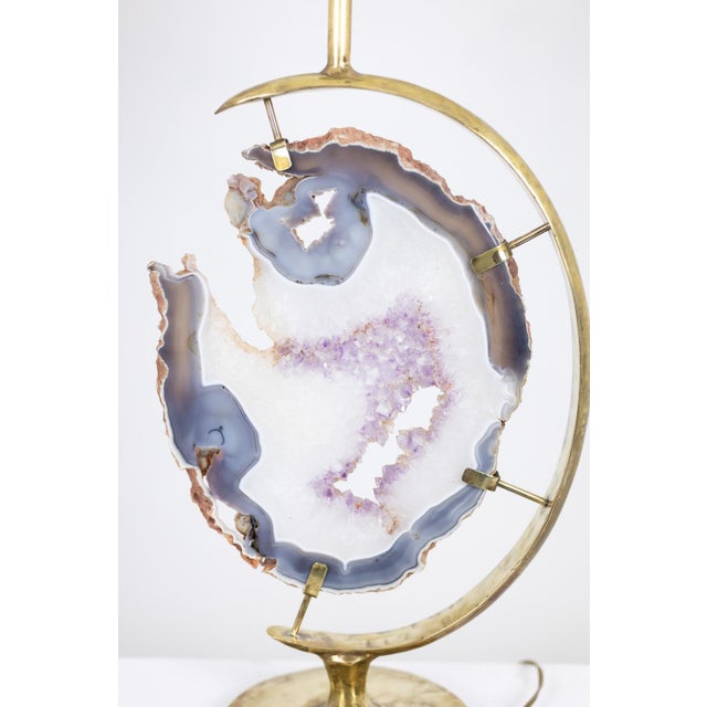 1970s Bronze and Amethyst Lamp, 1970s For Sale - Image 5 of 14