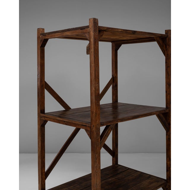 1920s French Wooden X Frame Shelf For Sale - Image 4 of 18