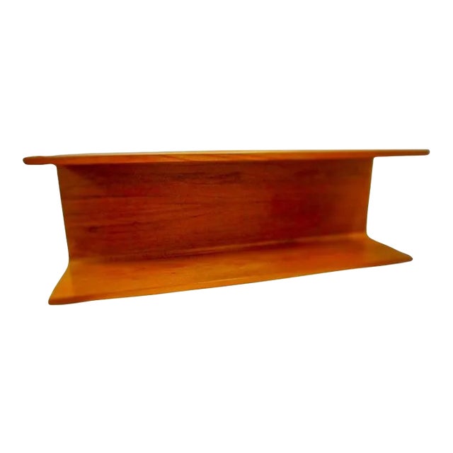 Mid Century Danish Modern Pedersen & Hansen Teakwood Floating Wall Shelf For Sale